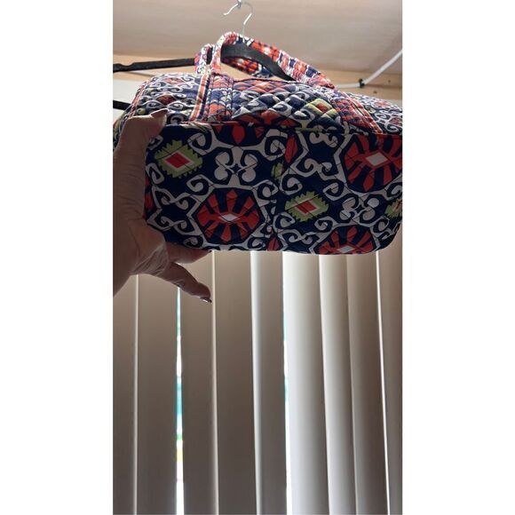 Vera Bradley Women's Purse Sun Valley Tote Shoulder Bag Purse Orange Cotton - Picture 4 of 12